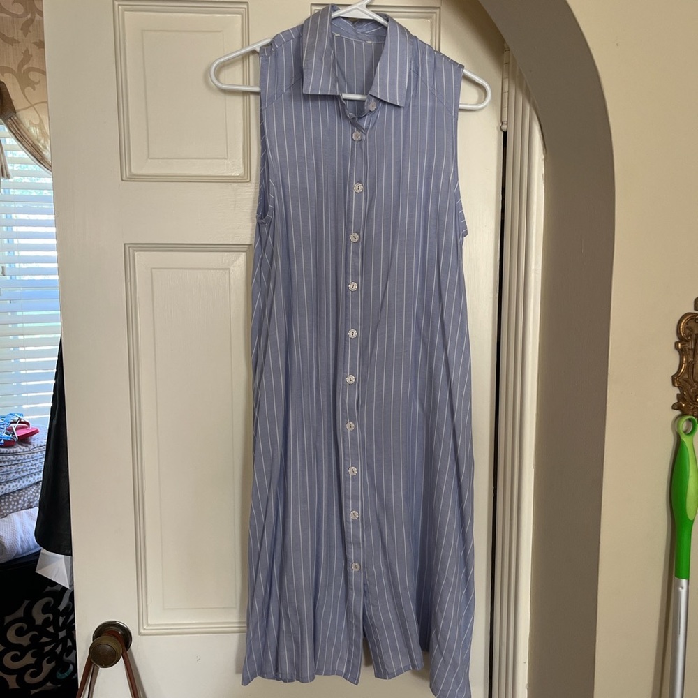Striped shirt dress